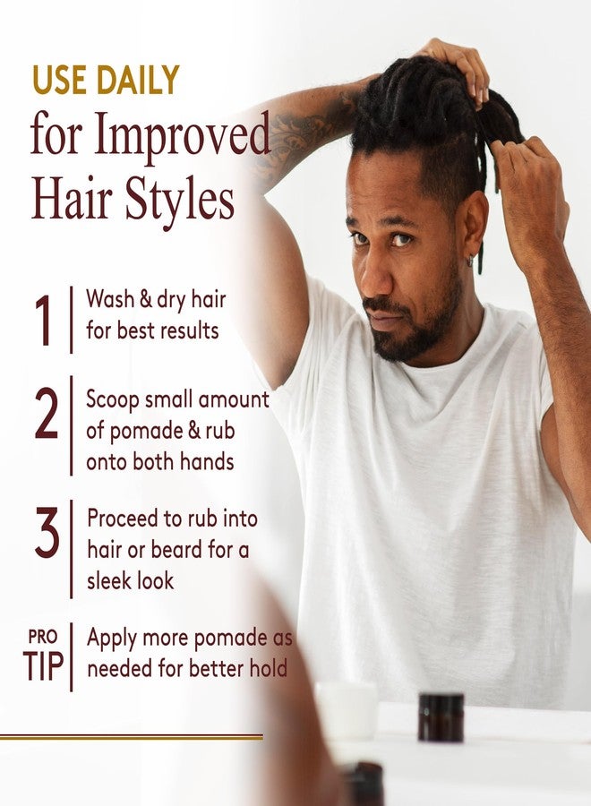 Okay-MEN Castor Oil Beard and Hair Pomade for Men - Castor Oil Pomade for Men, Supports Beard and Hair Growth, Moisturize, Styling - 4 Oz (Pack of 2) - Image 5