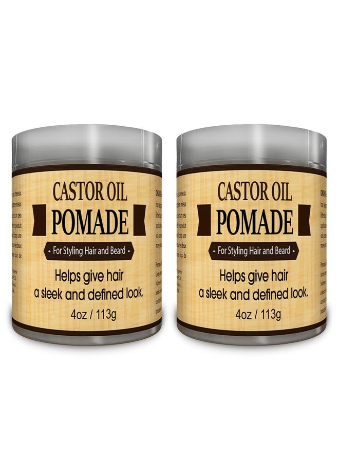 Okay-MEN Castor Oil Beard and Hair Pomade for Men - Castor Oil Pomade for Men, Supports Beard and Hair Growth, Moisturize, Styling - 4 Oz (Pack of 2) - Image 1
