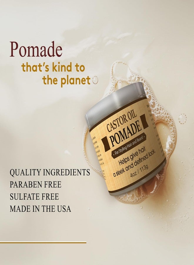 Okay-MEN Castor Oil Beard and Hair Pomade for Men - Castor Oil Pomade for Men, Supports Beard and Hair Growth, Moisturize, Styling - 4 Oz (Pack of 2) - Image 3