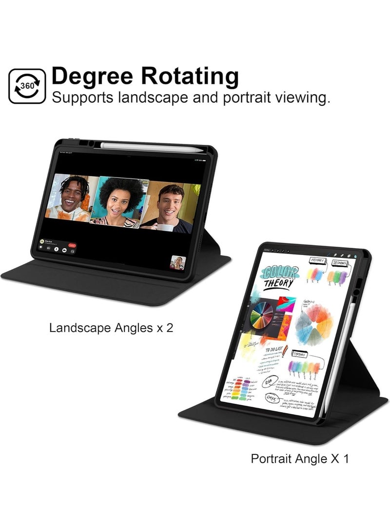 general Case Compatible with Huawei MatePad 11.5 S (2024)/MatePad Air 2023/MatePad 11.5 2023 with Pencil Holder, Clear Back Case 360 Degree Swivel Stand Cover with Auto Sleep/Wake - Image 3