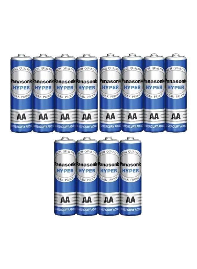 Panasonic 12-Pack Hyper AA Battery Blue/Grey/Black - Image 1