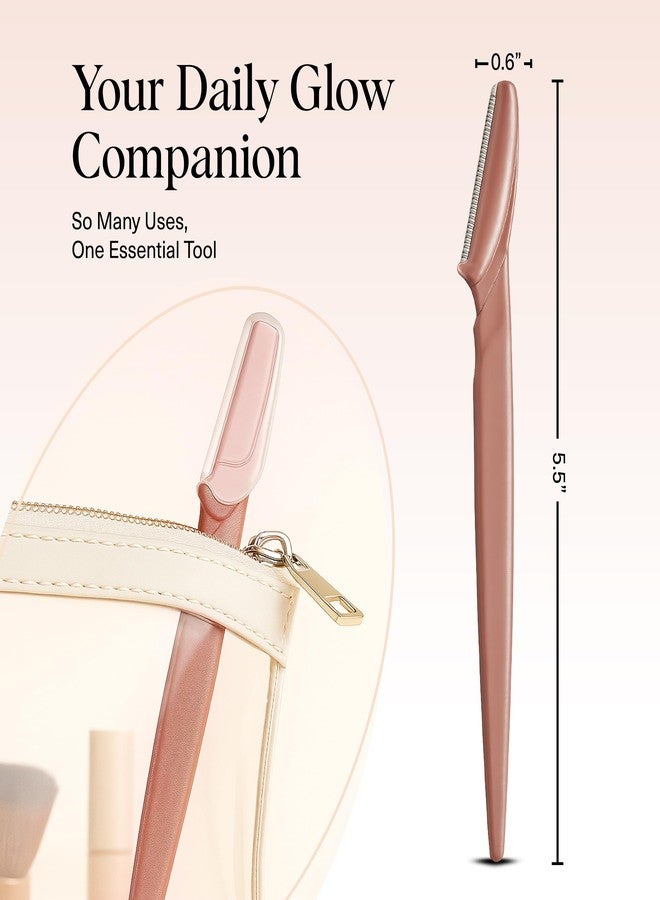 Kitsch Dermaplane Razor for Women Face – Face Razors for Women & Men, Eye Brow Razors & Face Shaver – Exfoliating Facial Razor & Dermaplaner as Skin Care Tool for Smoother Skin - Terracotta, 6 pcs - Image 5