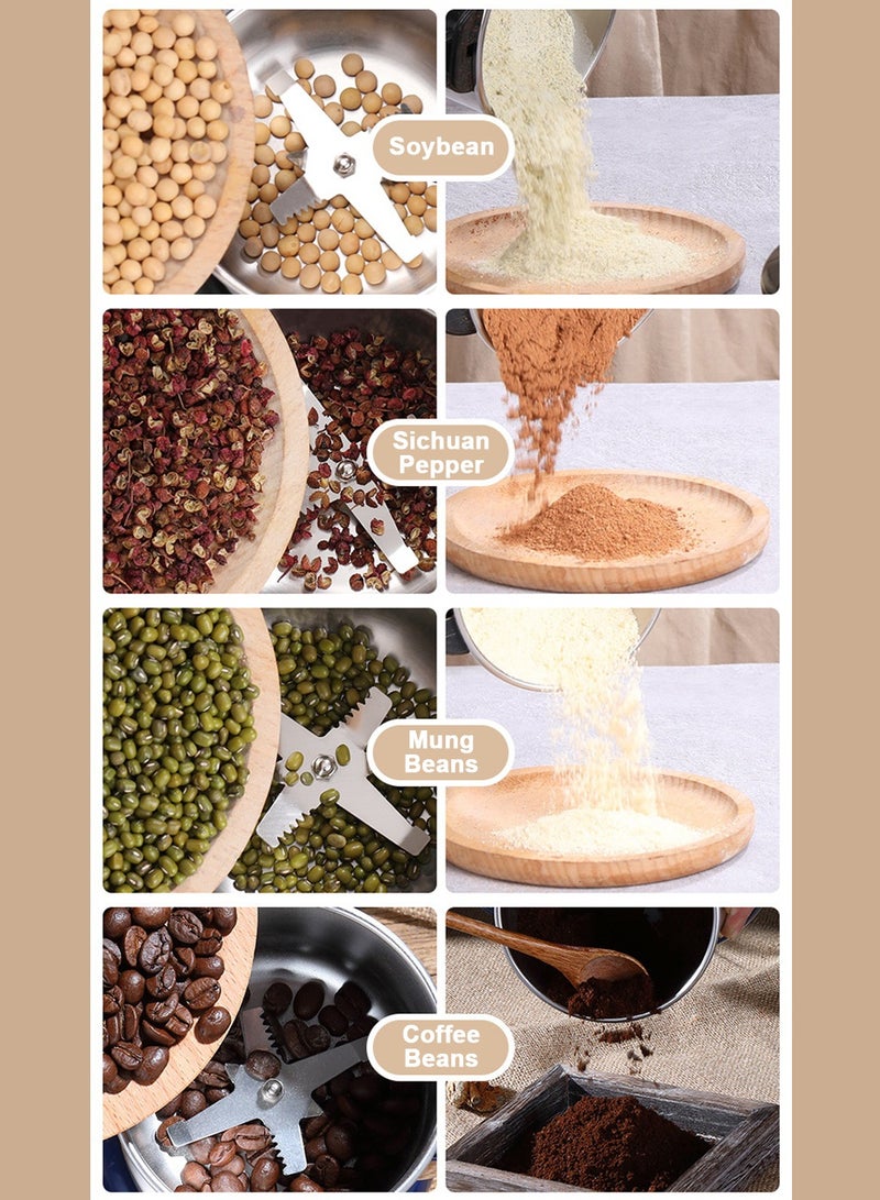 ايتي لايف مطحنة قهوة مع 6 شفرات وعاء ستانلس ستيل 304 لطحن القهوة والتوابل والفواكه المقشرة SH-0102 أسود - Image 5