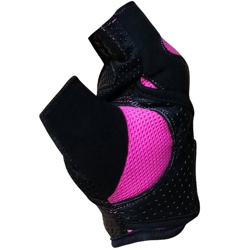 Meister Women's Fit Grip Weight Lifting Gloves w/Washable Amara Leather - Pink - Medium - Image 4