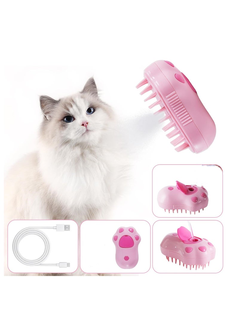 general Cat Steam Brush - Self Cleaning Steamy Cat Brush for Massage, Cat Brushes for Indoor Cats, Steamy Cat Brush for Shedding, Steam Pet Brush for Removing Tangled and Loosse Hair Cat Paw Model - Image 1