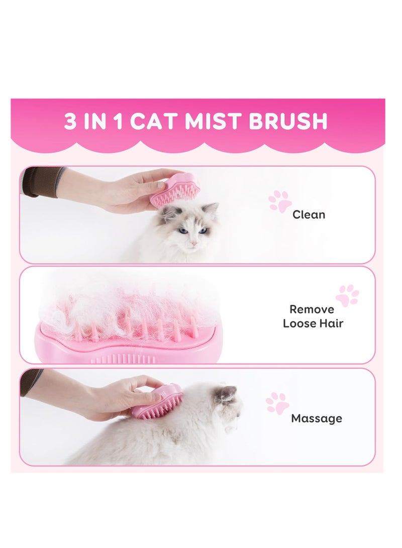 general Cat Steam Brush - Self Cleaning Steamy Cat Brush for Massage, Cat Brushes for Indoor Cats, Steamy Cat Brush for Shedding, Steam Pet Brush for Removing Tangled and Loosse Hair Cat Paw Model - Image 4
