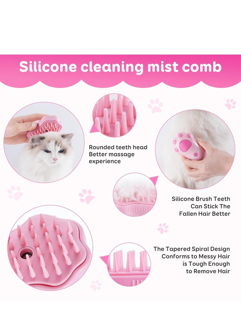 general Cat Steam Brush - Self Cleaning Steamy Cat Brush for Massage, Cat Brushes for Indoor Cats, Steamy Cat Brush for Shedding, Steam Pet Brush for Removing Tangled and Loosse Hair Cat Paw Model - Image 2