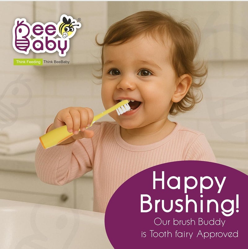Beebaby فرشاة الأسنان إليفانت بروس بادي للأطفال من 3-6 سنوات، مقبض ناعم لسهولة الإمساك، شعيرات مدببة أنعم بـ 10 مرات مثالية للأسنان اللبنية والدائمة، خالية من BPA بنسبة 100%. - Image 4