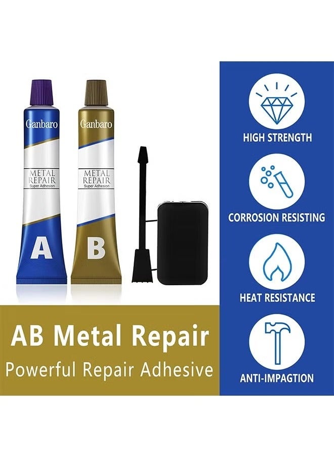 EELHOE Arabic Metal Repair Super Adhesion Glue (50g), A And B Repairing Glue, Industrial Metal Repair Paste, Heat Resistance, Powerful Metal Mending Agent For Casting Steel, Sand Holes. - Image 4