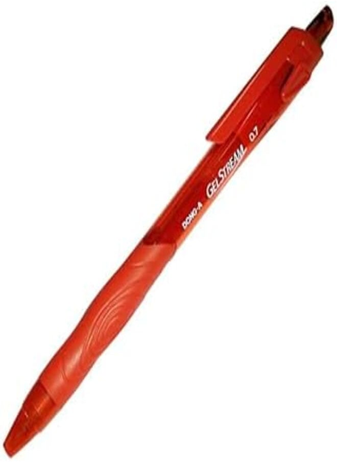 Dong-A - Dong-A Gel Stream Red Ink Ballpoint Pen, 0.7mm Tip Size, Red - Image 1