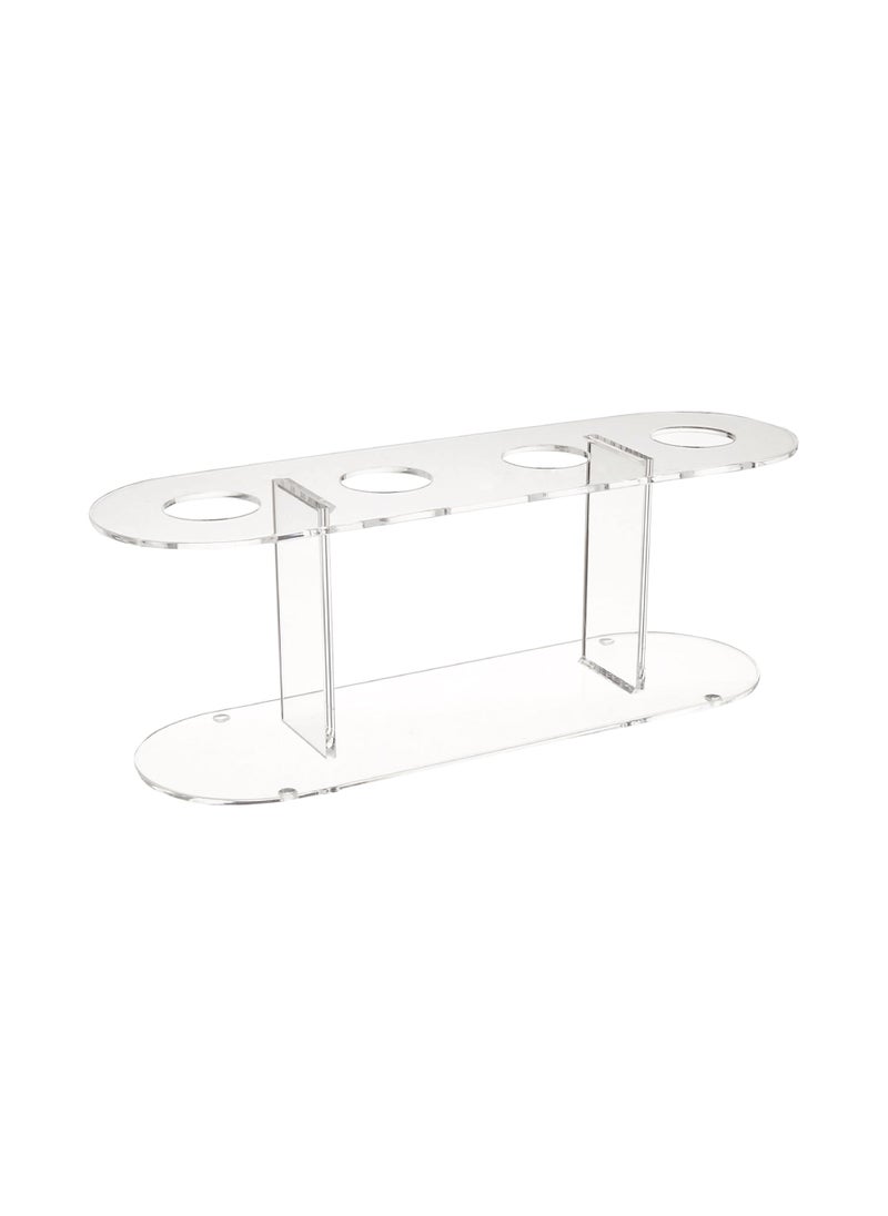 SMARTPOINTS Acrylic 4-Hole Ice Cream Cone Stand,Clear,Medium  - Image 1