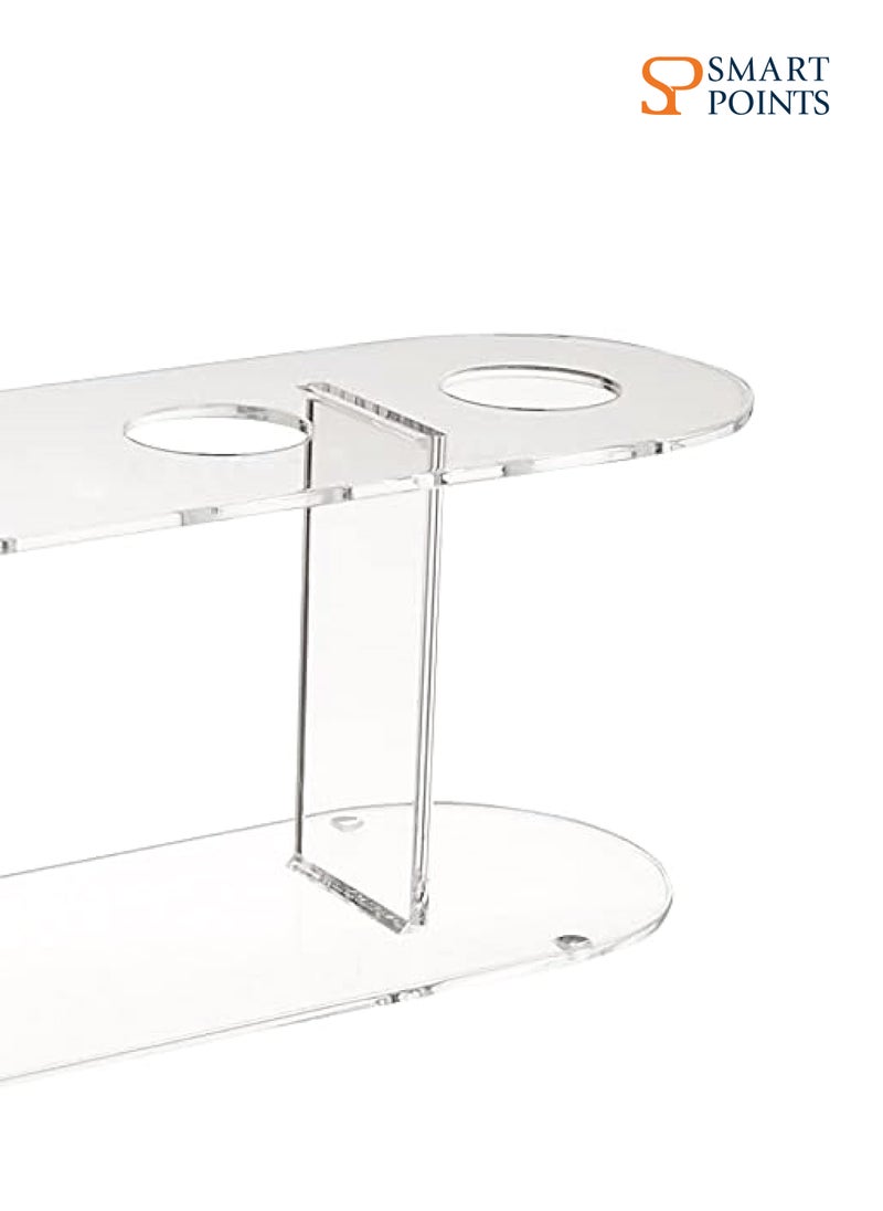 SMARTPOINTS Acrylic 4-Hole Ice Cream Cone Stand,Clear,Medium  - Image 4
