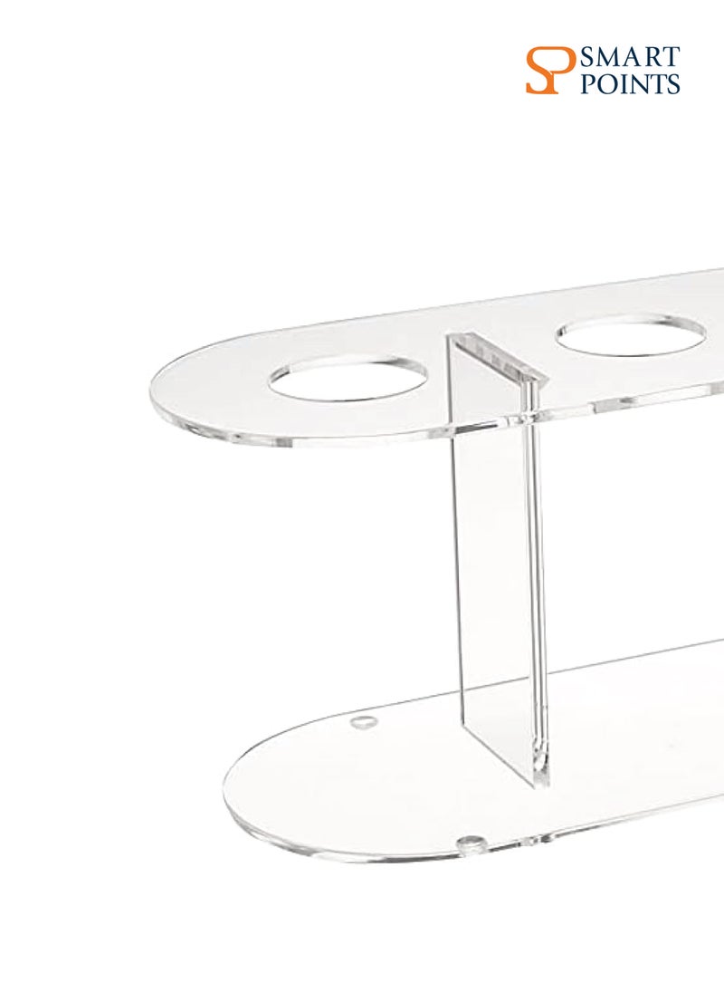 SMARTPOINTS Acrylic 4-Hole Ice Cream Cone Stand,Clear,Medium  - Image 3