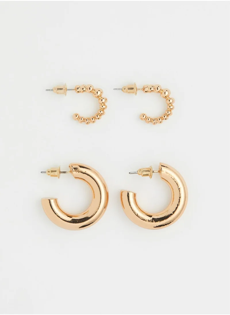 اتش اند ام 2 Pairs Hoop Earrings