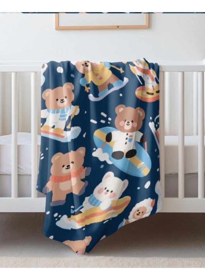 general Baby and children's cartoon flannel thin blanket (warm and comfortable, suitable for sleep, game use) 70cm*100cm - Image 5