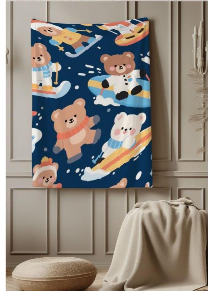 general Baby and children's cartoon flannel thin blanket (warm and comfortable, suitable for sleep, game use) 70cm*100cm - Image 4