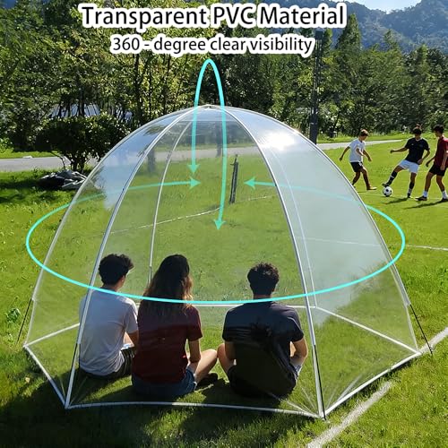 HipierFx 2 Person Transparent Sports Tent 360° Panoramic View Windproof Portable Outdoor Clear Bubble Tent for Winter Camping Fishing and Sports Activities (Footprint Included) - Image 4