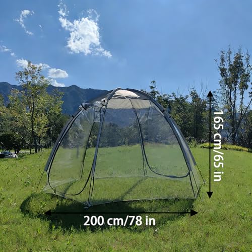 HipierFx 2 Person Transparent Sports Tent 360° Panoramic View Windproof Portable Outdoor Clear Bubble Tent for Winter Camping Fishing and Sports Activities (Footprint Included) - Image 5