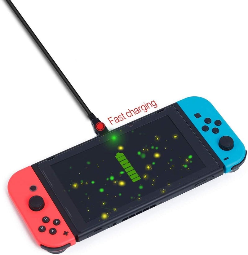انكابل كابل شحن USB لوحدة تحكم PS5 ونينتندو سويتش بطول 1 متر، كابل شحن من نوع USB C متوافق مع أجهزة Xbox Series X/Series S ووحدات تحكم Sony PS5 Dual Sense ونينتندو سويتش وسويتش لايت - Image 4
