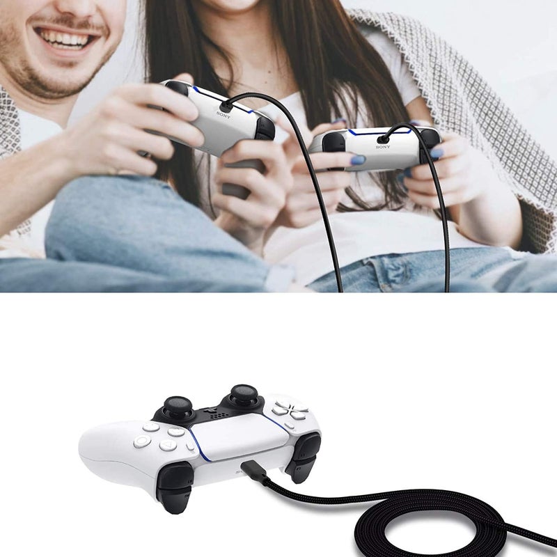 انكابل كابل شحن USB لوحدة تحكم PS5 ونينتندو سويتش بطول 1 متر، كابل شحن من نوع USB C متوافق مع أجهزة Xbox Series X/Series S ووحدات تحكم Sony PS5 Dual Sense ونينتندو سويتش وسويتش لايت - Image 3