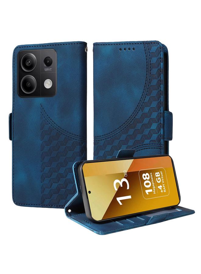 S-TOP Case For Redmi Note 13 5G Embossed Rhombus Starry Leather Phone Case - Image 1