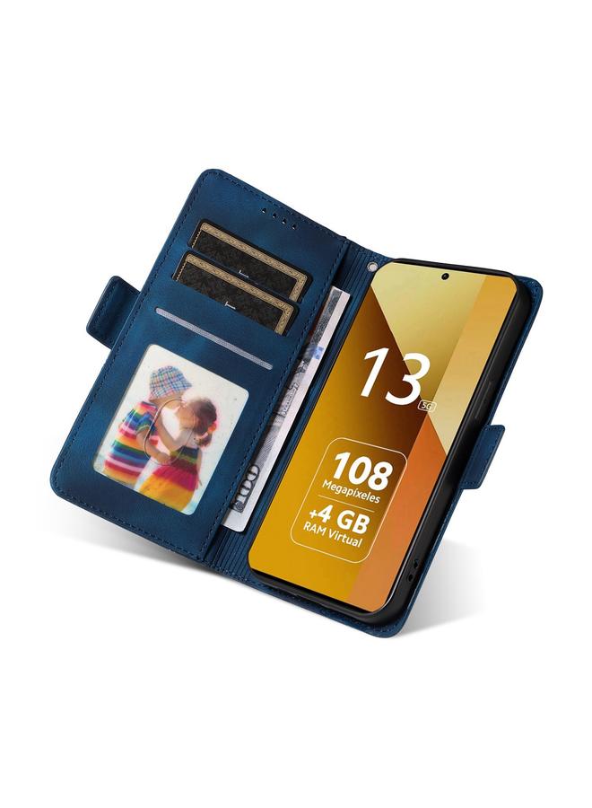 S-TOP Case For Redmi Note 13 5G Embossed Rhombus Starry Leather Phone Case - Image 4