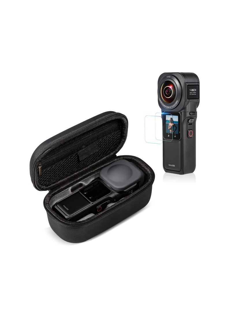 SOLARAE Camera Carrying Case with Tempered Glass Screen Protector for Insta360 ONE RS Camera Convenient storage and waterproof Compression fall resistance - Image 1
