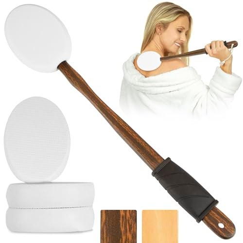 Vive Lotion Applicator for Back Feet 175 Self Washer Beauty Shower Sponge Long Handle Cream Wand for Elderly Women Apply Medicine Skin Cream Body Wash Sunscreen Tanner - Image 1