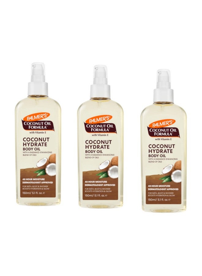 بالمرز زيت الجسم بتركيبة زيت جوز الهند مع فيتامين E 150 مل (عبوة من 3 قطع) - Image 1