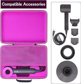 co2CREA Hard Travel Carrying Case for Dyson Supersonic Hair Dryer HD08 and AccessoriesCover Only - Image 3