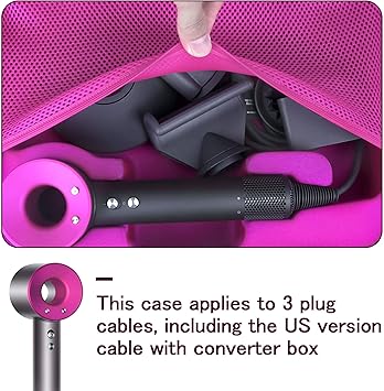co2CREA Hard Travel Carrying Case for Dyson Supersonic Hair Dryer HD08 and AccessoriesCover Only - Image 4
