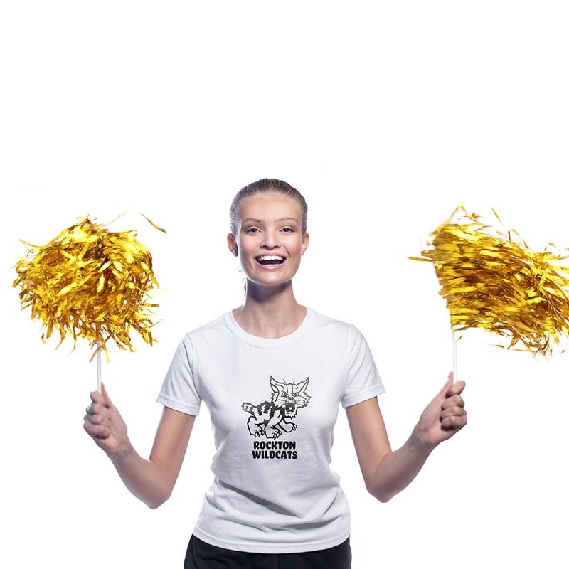 Anderson's Metallic Gold Foil Textured School Spirit Shakers, Cheerleader Pom Poms, Football, Basketball, Homecoming, Squad, Team, Party, Dance, Club, Performance, Fan Celebration Pack of 10 - Image 3