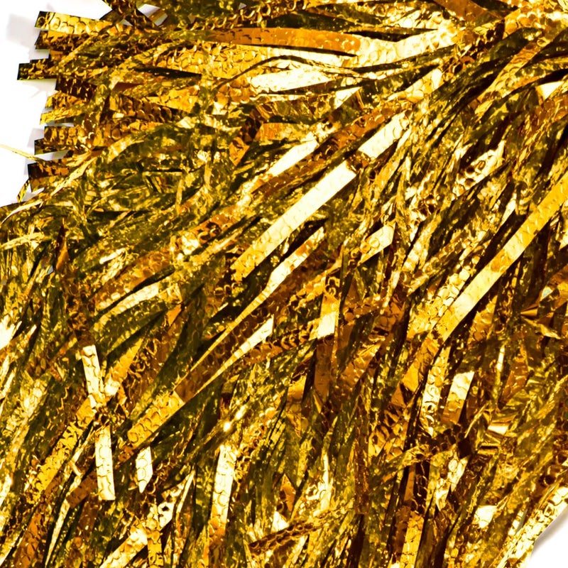 Anderson's Metallic Gold Foil Textured School Spirit Shakers, Cheerleader Pom Poms, Football, Basketball, Homecoming, Squad, Team, Party, Dance, Club, Performance, Fan Celebration Pack of 10 - Image 4