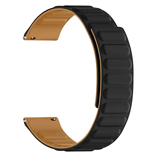 ACM Watch Strap Magnetic Silicone Loop 22mm compatible with Noise Noisefit Halo Smartwatch Luxury Band Black - Image 1