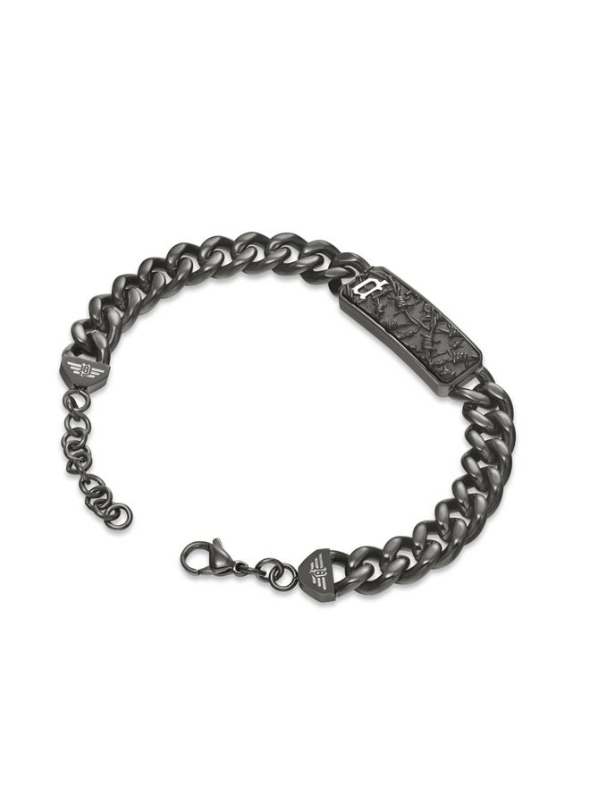 POLICE Wire Gray Chain Bracelet With Black And Stainless Steel Mesh Motif For MenPEAGB0033803 - Image 3