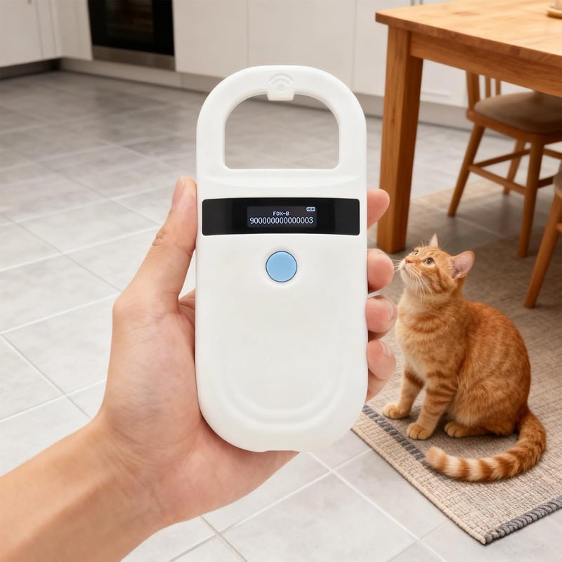 Pet Microchip Scanner, Handheld Reader for Emid Fdx-B, 5.9 in Reading Range, OLED Display - Image 4