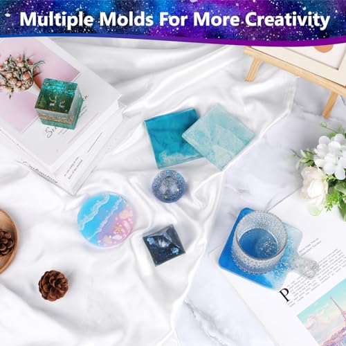 KISREL Epoxy Resin Kit for Beginners, Resin Kit with Molds, 18OZ Epoxy Kit with Dried Flowers, Measuring Cups and Resina Supplies - Image 3