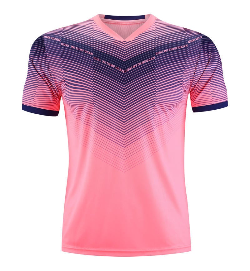 Generic Adults and childrens same style football uniform suit student team competition training pair uniform student jersey leisure sportswear Pink singlet 