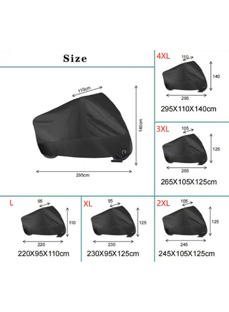 Generic Black And Silver Bicycle Cover, Outdoor Waterproof Bicycle Cover Oxford Cloth Rainproof Sunscreen Anti-Uv Dustproof Windproof Motorcycle Cover Suitable For Mountain Road Electric Bicycle（XXL ）  - Image 2