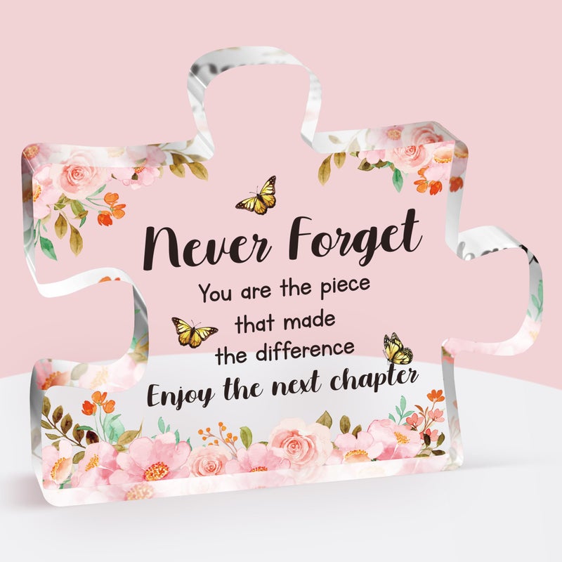 Leaving Gifts for Women Retirement Gifts for Women  Acrylic Puzzle Plaque Retirement Decorations New Job Gifts for Colleagues Friend Nurses Teacher Women Men Retirement Leaving Presents Ideas