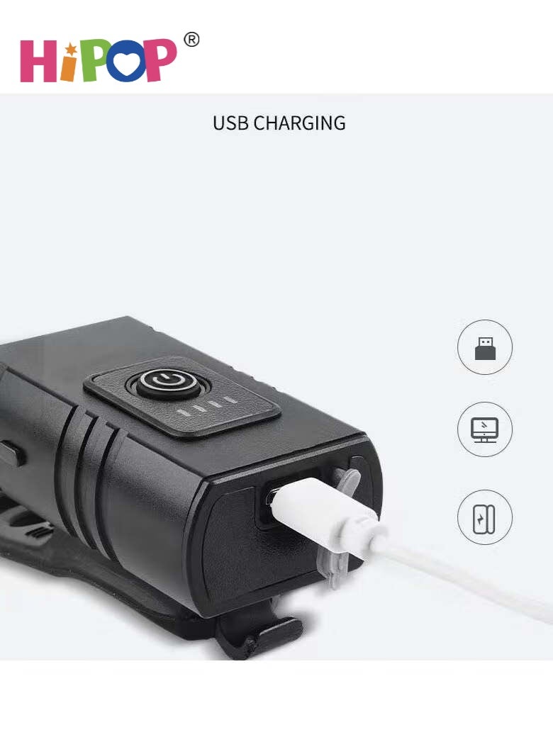 HIPOP Bike Light Super Bright Bicycle Light, 6 Modes USB Rechargeable Bike Headlight & Tail Light Set, Waterproof Safety Bike Front & Rear Light for Road, Mountain, Night Riding - Image 3