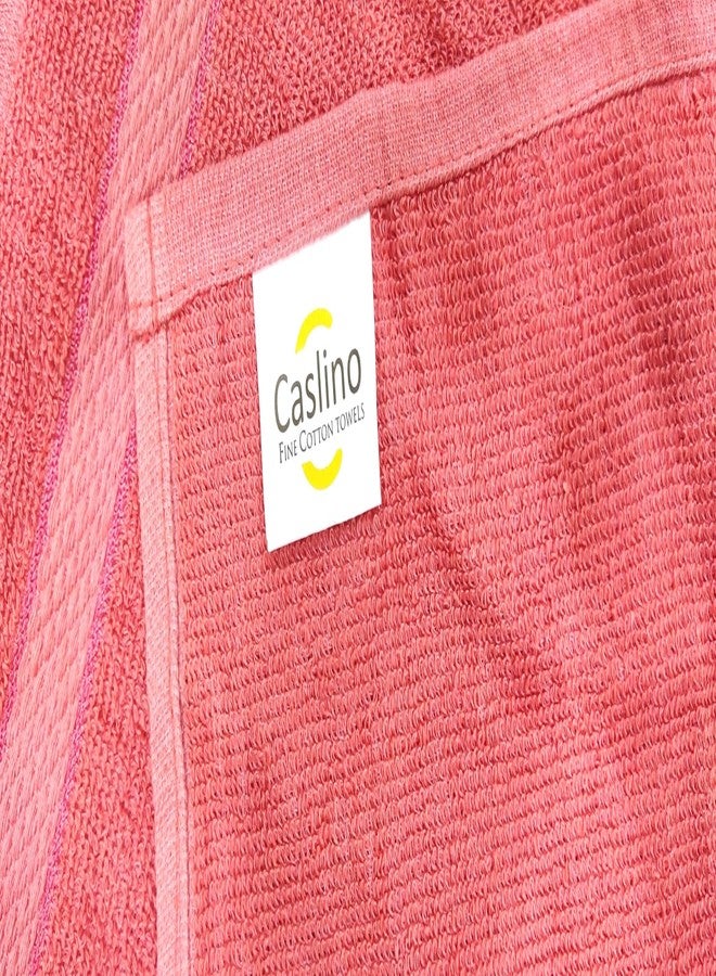 Caslino مجموعة مناشف وجه قطنية صغيرة من كاسلينو، 6 قطع، لون أحمر مرجاني، ناعمة وماصة، قماش 400 غرام/متر مربع، 25×25 سم، لطيفة على البشرة، مناسبة للرجال والنساء، متعددة الاستخدامات، للسفر، النادي الرياضي، العناية بالأطفال، للضيوف، للاستخدام اليومي - Image 4