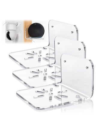 Acrylic Small Wall Shelf Set of 3 for Security Cameras Speakers Baby Monitors More 4 Universal Adhesive Shelf Easy to Install No Drill, with Cable Clips - pzsku/Z23263FF04549A62E085EZ/45/_/1734506166/c831035b-4e74-4dcb-a442-91cf1f5c13f6