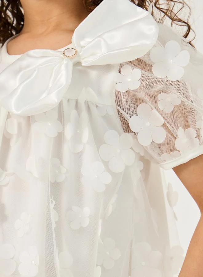 Styli Floral Organza Dress
