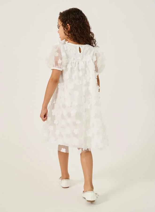 Styli Floral Organza Dress