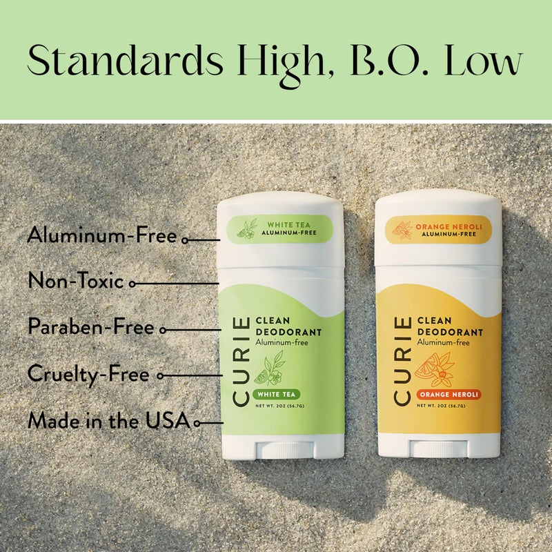 Curie Natural Deodorant for Women - Orange Neroli + White Tea - Aluminum Free, Clean, Sustainable, Vegan Paraben Free (2pk) - Image 3