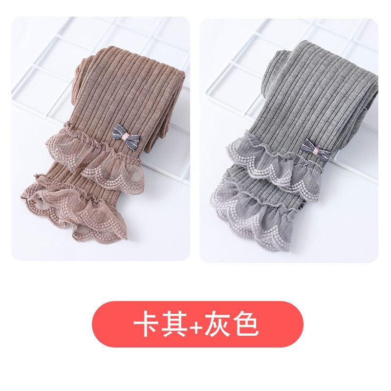 Girls' Leggings Thin Outer Wearing Western-Style Medium-Thick All-Match Western-Style Baby Girl Children'S Pantyhose Not Feet - Image 1
