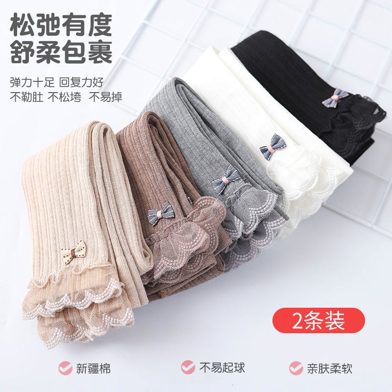 Girls' Leggings Thin Outer Wearing Western-Style Medium-Thick All-Match Western-Style Baby Girl Children'S Pantyhose Not Feet - Image 5