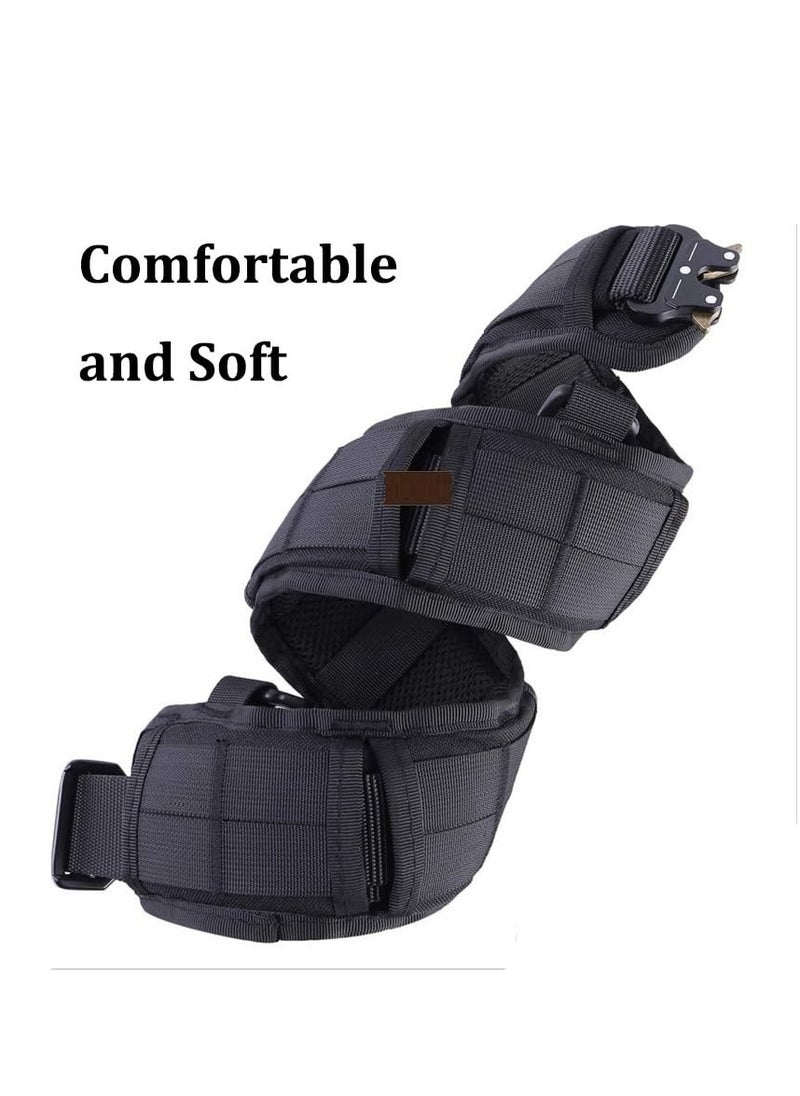 Bluejw - 5-Piece Set Tactical Battle Belt Set,Slim Airsoft Molle Belt With Metal Buckle For Shooting Hunting,War Belt Game Belts And Bags Safe Life Defense Belts,Molle Pouch Included - Image 1