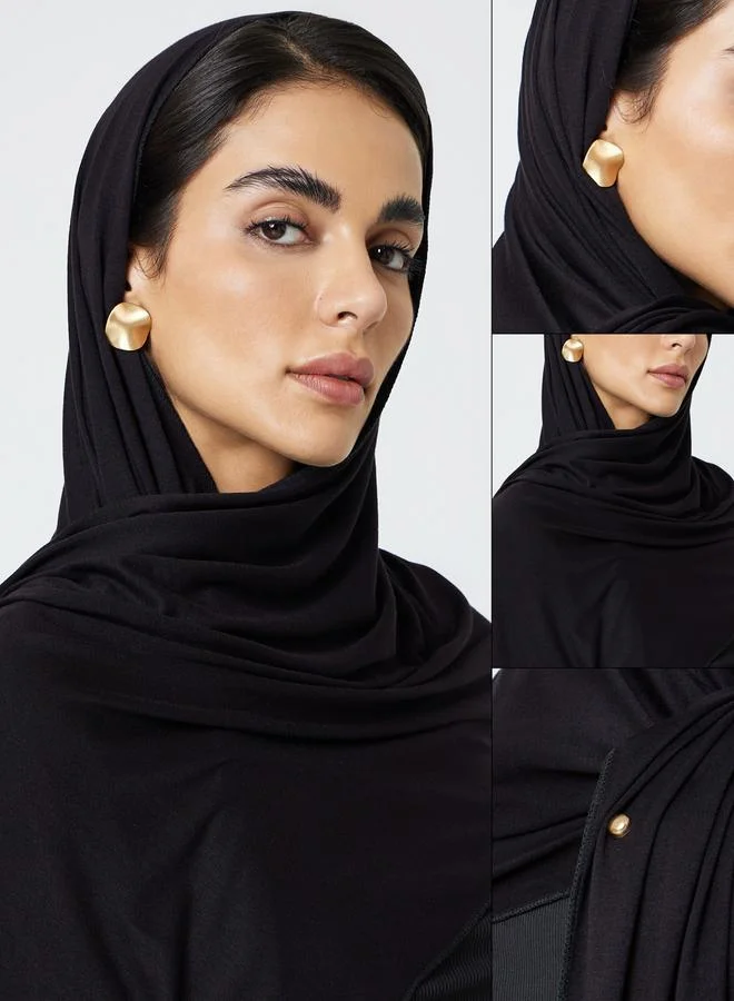 Take Two Black Solid Jersey Hijab